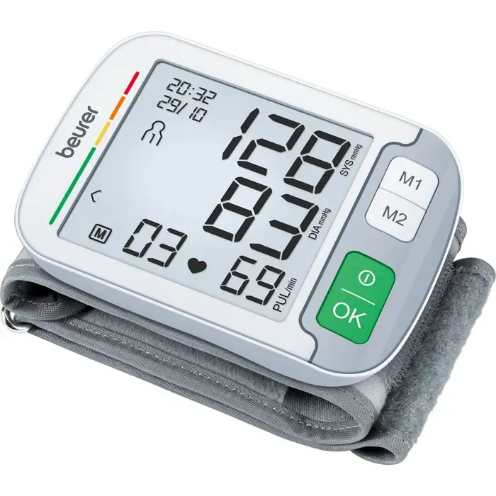 beurer bc 51 wrist blood pressure monitor (white/gray) - slika 1