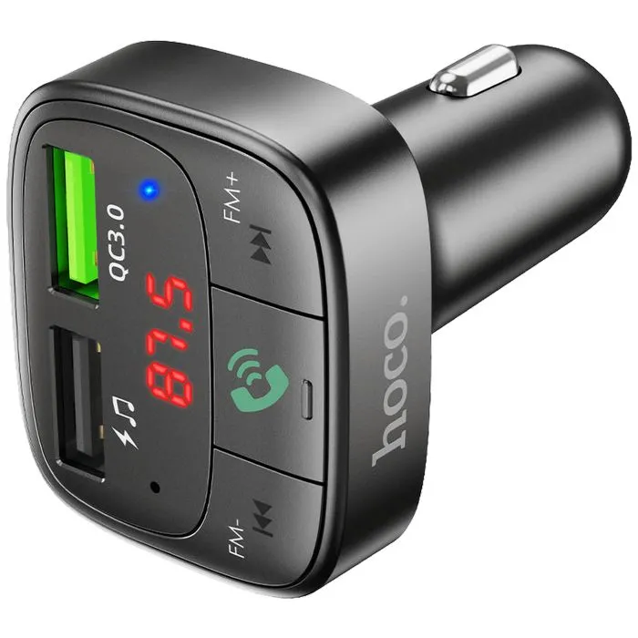 hoco. fm modulator, bluetooth, 12/24v, 2 x usb, microsd, pd 18w - e59 promise - slika 2