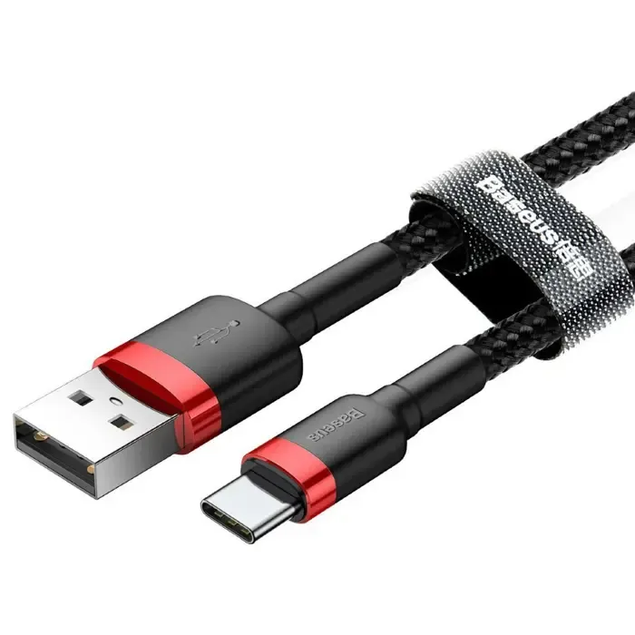 baseus cafule usb cable 2 m usb a usb c black, red - slika 5