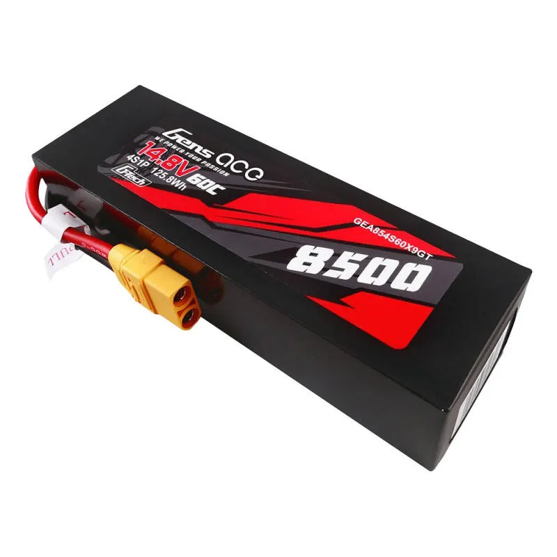 gens ace g-tech 8500mah 14.8v 60c 4s1p lipo battery pack pc material case with xt90 plug - slika 2