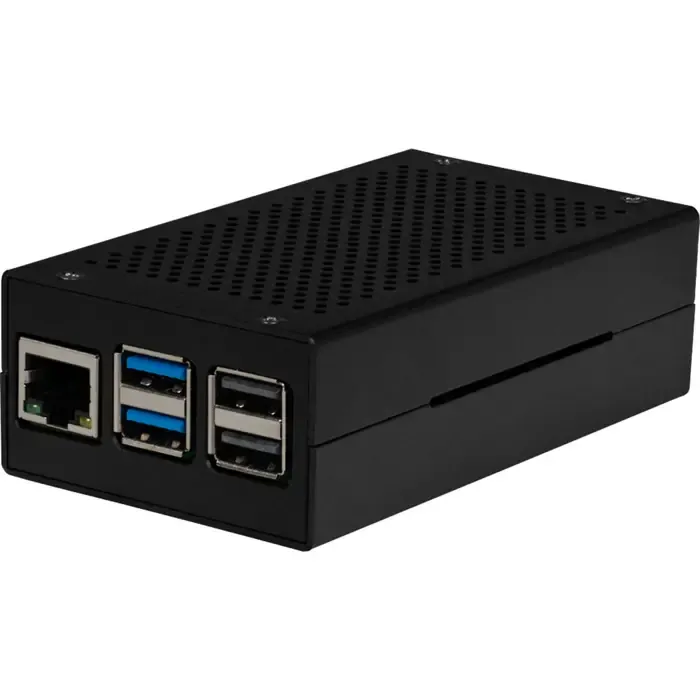 joy-it aluminum housing for raspberry pi 5 m2-hat (black, incl. active cooler) - slika 2