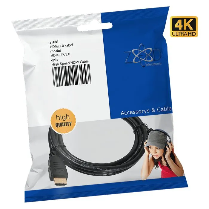 zed electronic hdmi 2.0 kabl, 4k, dužina 2,0 met. - hdmi-4k/2,0 - slika 2