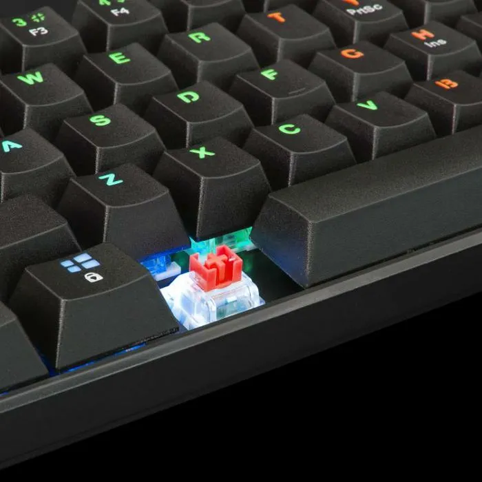 white shark gaming mehanička tipkovnica gk-2022 shinobi crna / crveni sw - slika 5