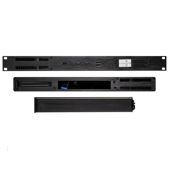 akasa galileo tu1 thin-mini-itx 1u kućište, oem - crno a-itx27-m1b - slika 3