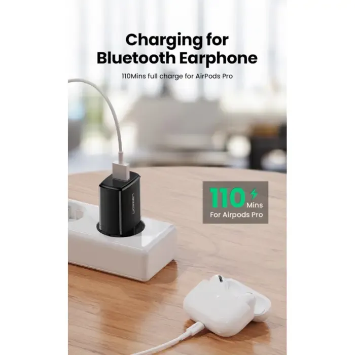 ugreen punjač, 2,1a, usb-a, crni - slika 5