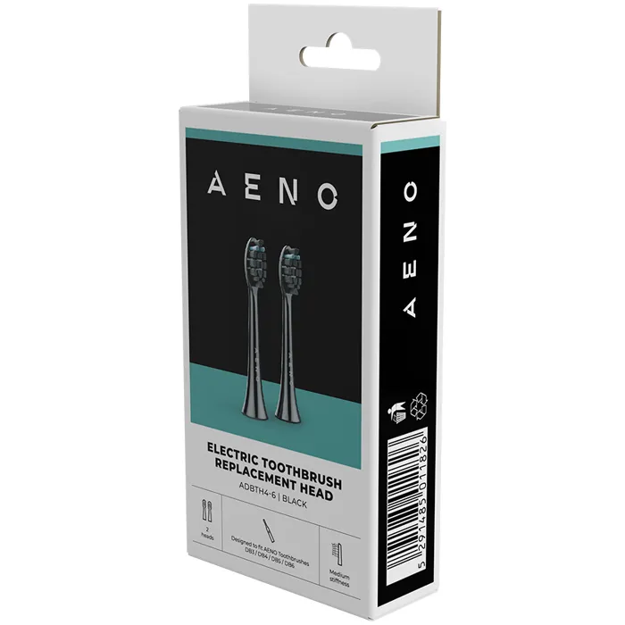 aeno replacement toothbrush heads, black, dupont bristles, 2pcs in set (for adb0004/adb0006 and adb0003/adb0005) - slika 3