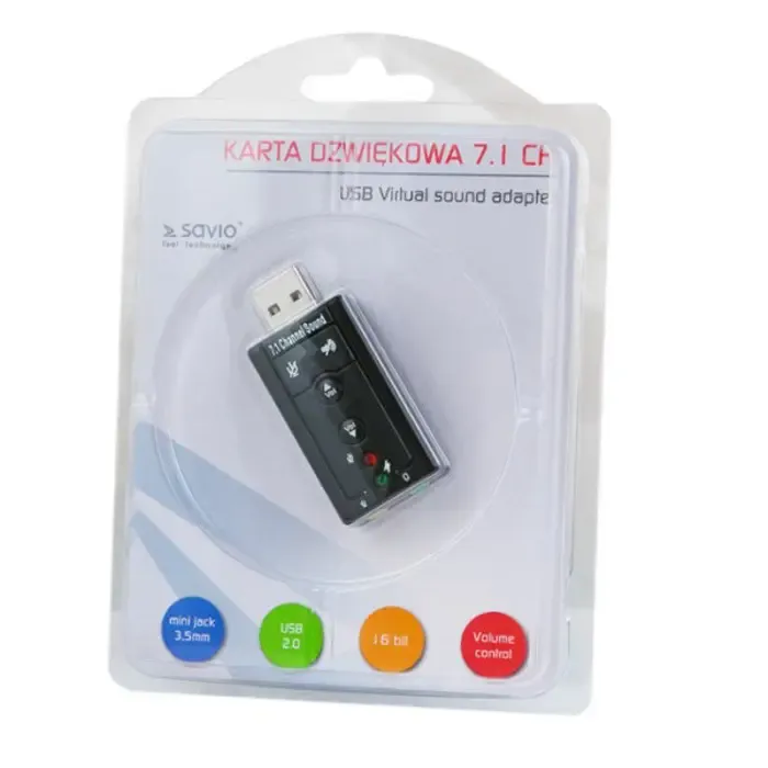 savio ak-01 audio card 7.1 channels usb - slika 3
