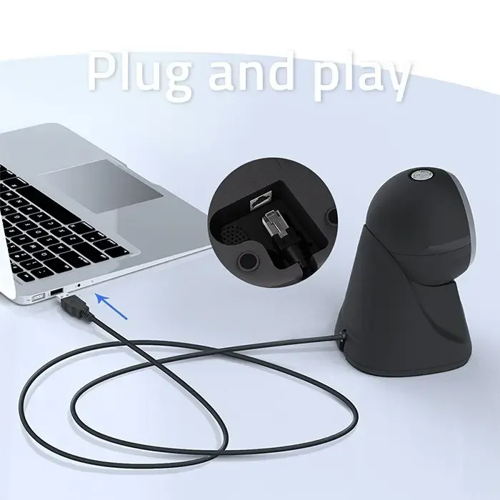 qoltec desktop precision reader 1d barcode & qr scanner | 2d - slika 4