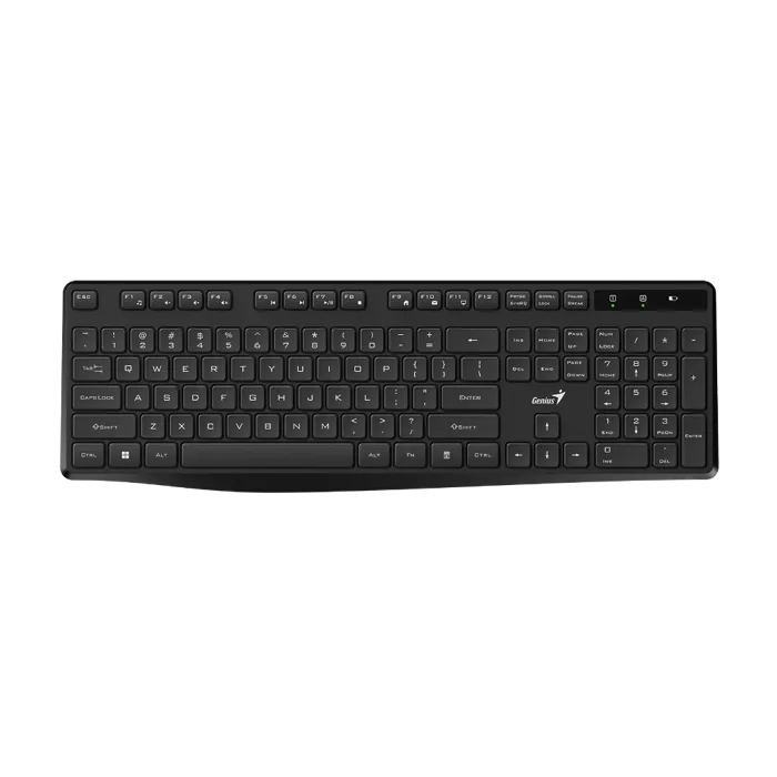 genius kb-7200, bežična tipkovnica, silent, crna - slika 1