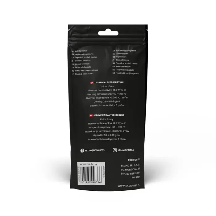 savio tg-04 thermal insulating paste 14.5 w/m-k, 1g - slika 3