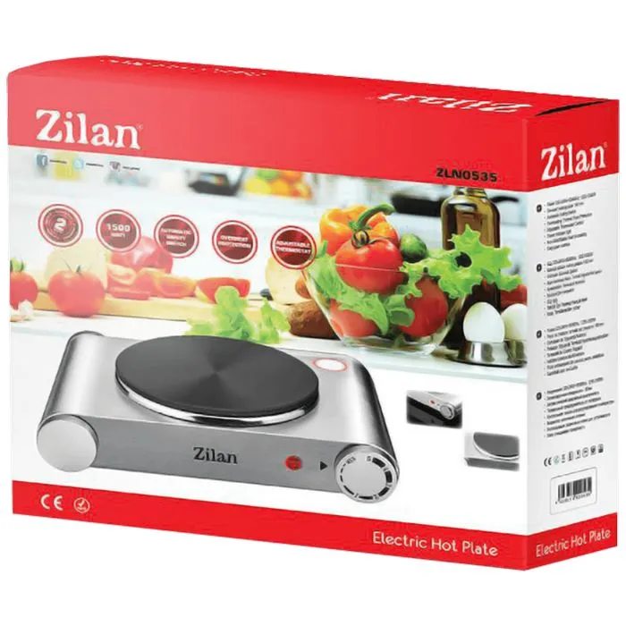 zilan električno kuhalo, 1 ploča - 18 cm, 1500 w, inox - zln0535 - slika 2