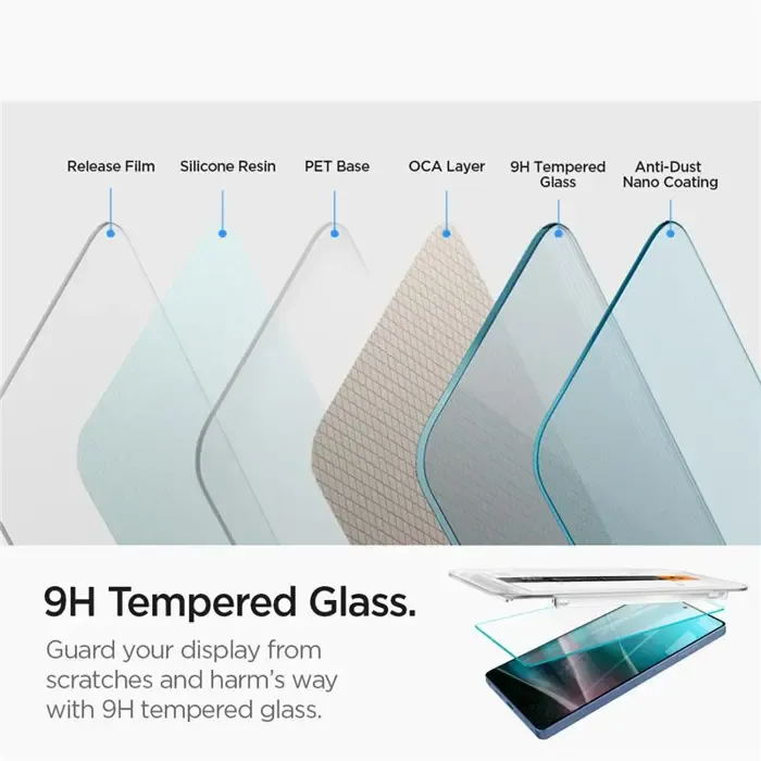 spigen glass tr ez fit hd 2 pack, transparency - samsung galaxy s25 ultra (agl09082) - slika 5