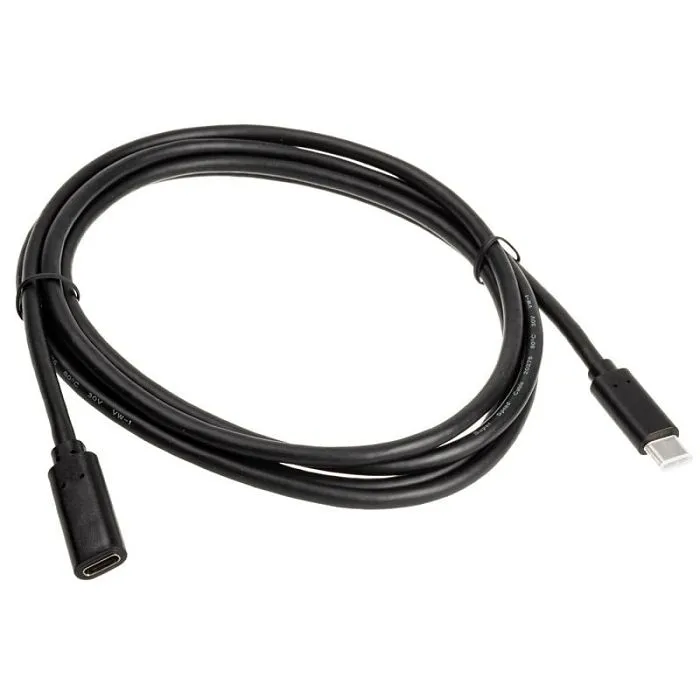 inline usb 3.2 gen 2 verlängerungskabel, usb typ c, black - 2m 35772 - slika 2