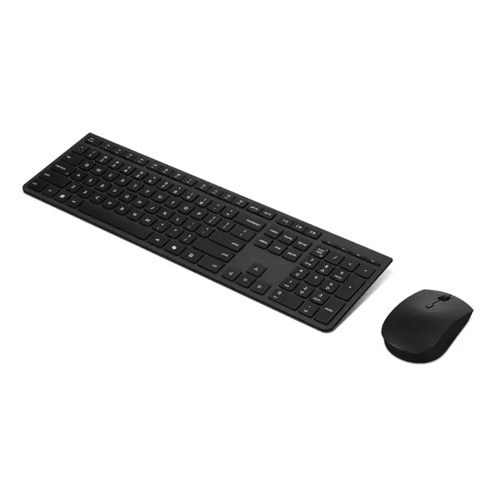 lenovo 4x31r64328 keyboard mouse included office rf wireless + bluetooth german black - slika 3
