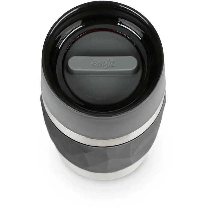 emsa travel mug compact thermal mug (black/stainless steel, 0.3 liters, screw cap) - slika 3