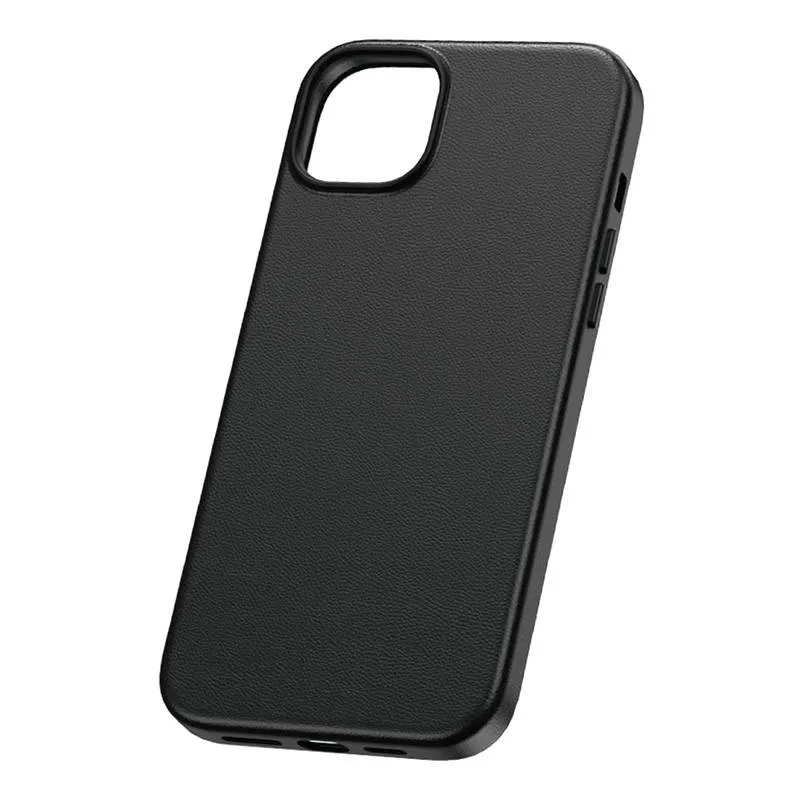 phone case for iphone 15 plus baseus fauxther series (black) - slika 2