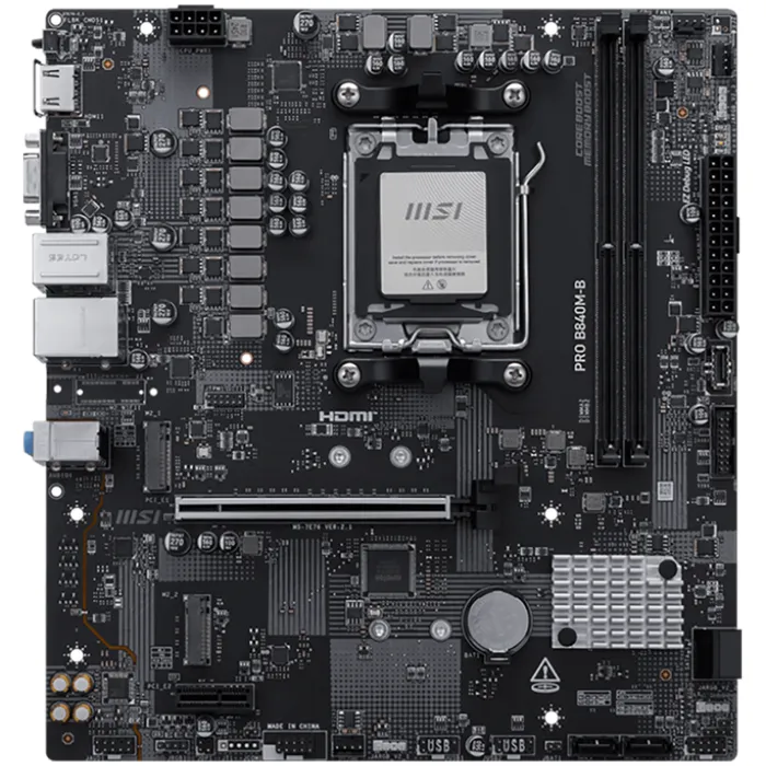 msi pro b840m-b matx socket 1851 - slika 2