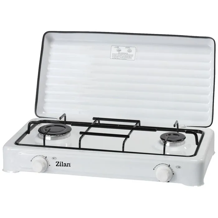zilan plinski rešo sa 2 plamenika, 1600 w, bijela - zln0025/wh - slika 1