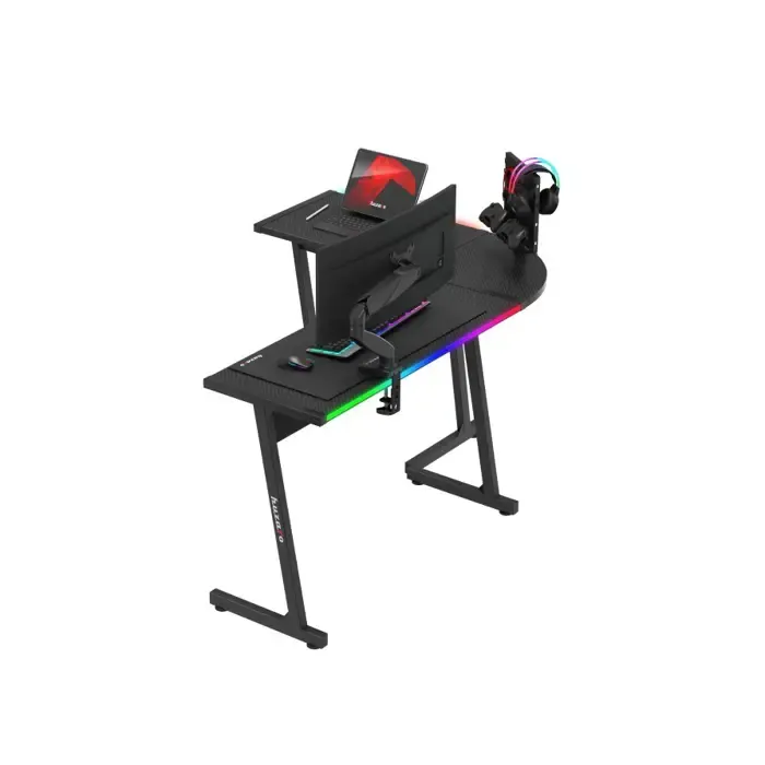 biurko gamingowe huzaro hero 6.0 black rgb - slika 2