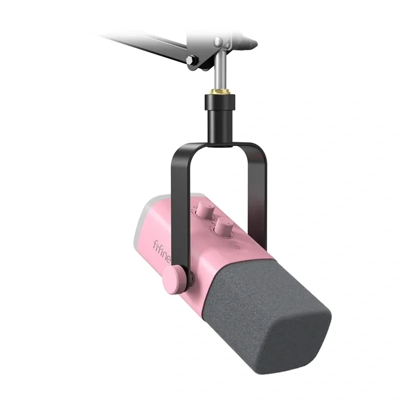 fifine am8t gaming microphone (pink) - slika 3