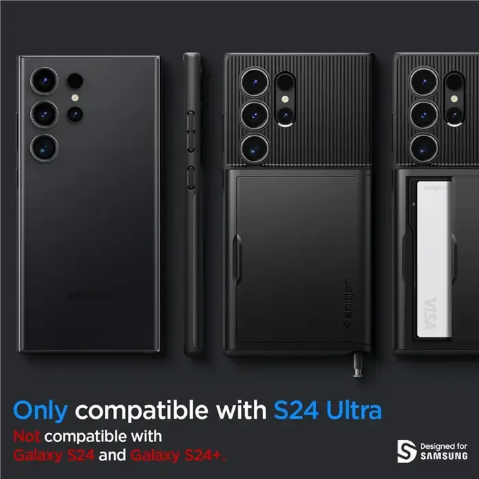 spigen slim armor cs, black zaštitna maska za telefon - samsung galaxy s24 ultra (acs07306) - slika 2