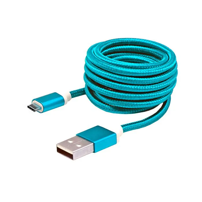 bit force presvučeni kabel usb a-usb c m/m 1,5m plavi - slika 1