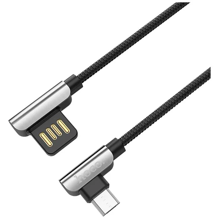 hoco. usb kabel za smartphone, micro usb, 1.2 met., 2.4 a, crna - u42 exquisite steel, micro usb, bk - slika 3