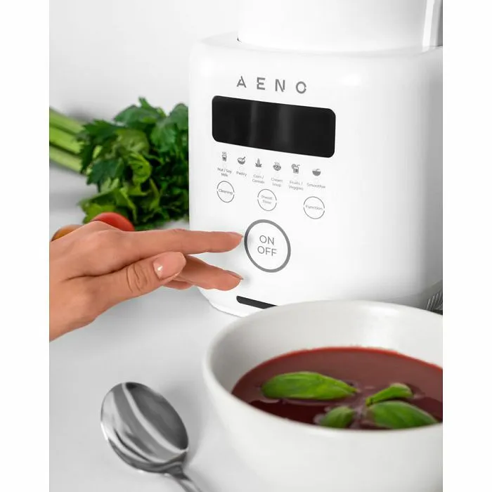 aeno table blender-soupmaker tb2: 800w, 28000 rpm, boiling mode, high borosilicate glass cup, 1.75l, 6 automatic programs, preset time, led-display - slika 3