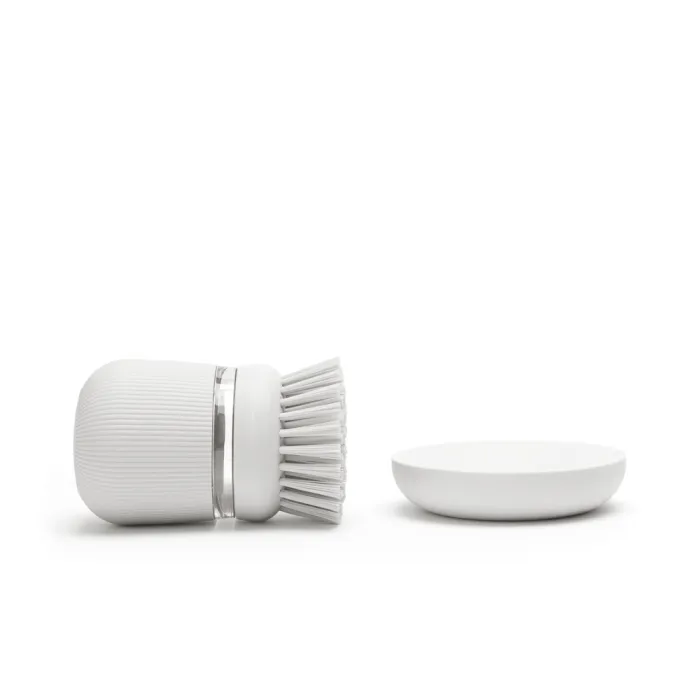 brabantia dish brush with soap dispenser, light gray - slika 3