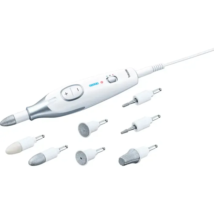 beurer mp 42 manicure / pedicure set - nail care - white / silver - slika 2