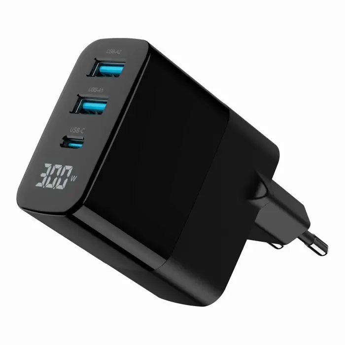 gembird ta-uc-pdqc30lcd-bk-02 mobile device charger universal black ac fast charging indoor - slika 3