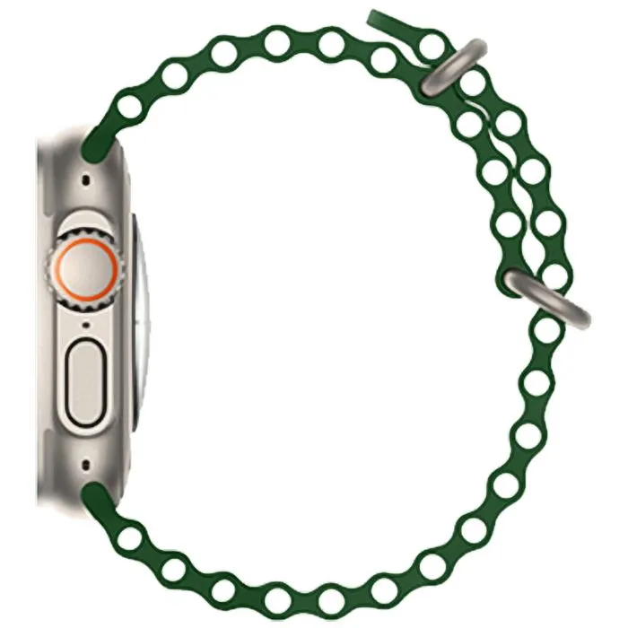 hoco. silikonski remen za iwatch, 42/44/45/49mm, zelena - iwatch wa12 alfa - slika 3