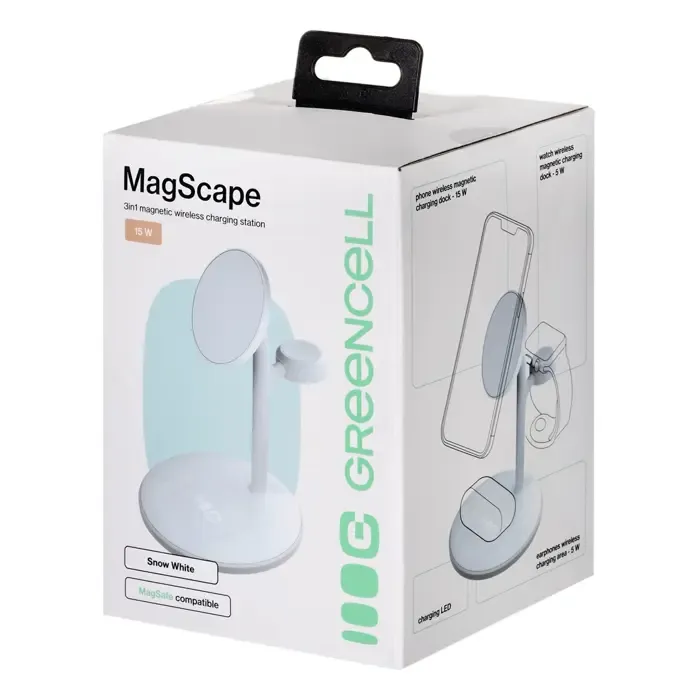 green cell inductive charger magscape white - slika 3