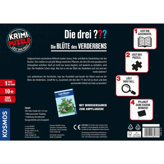 kosmos crime puzzle the three??? - the blossom of doom (150 pieces) - german edition - slika 2