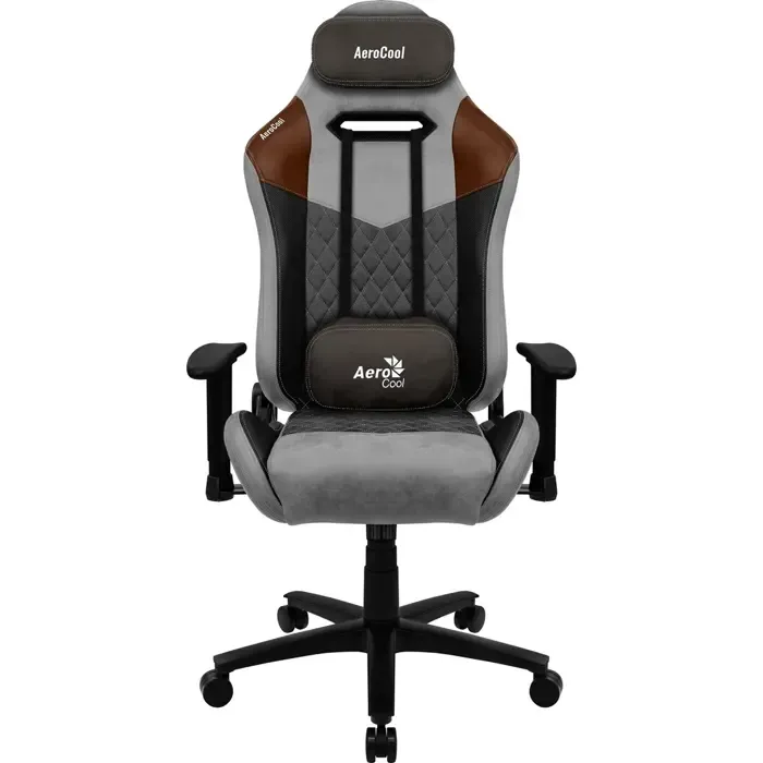 aerocool duke aerosuede universal gaming chair black, brown, grey - slika 1