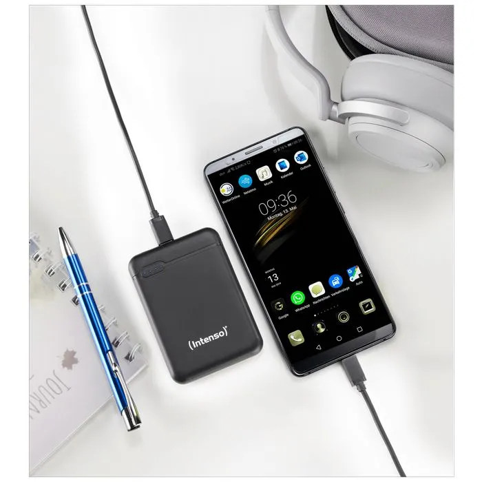 (intenso) prijenosni punjač za mobitele i tablete 5000mah - powerbank xs5000 black - slika 4