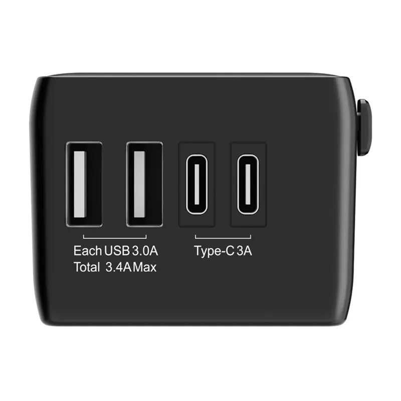 blitzwolf bw-ta1 4-in-1 travel adapter 2xusb + c + pd 20w - slika 3