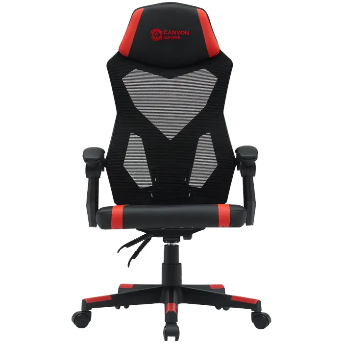 canyon gaming chair flow mch01 mesh black red - slika 1