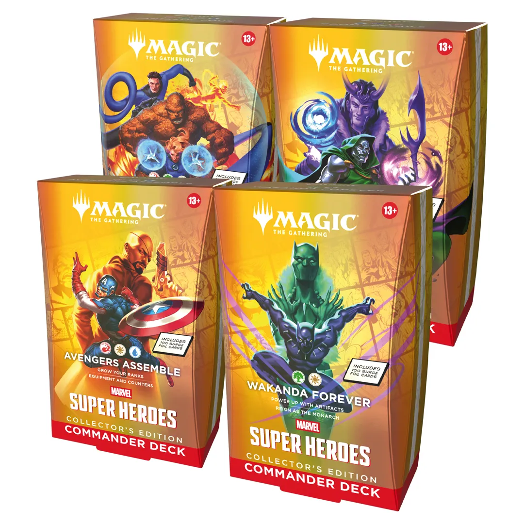 magic: the gathering: marvel super heroes – collector deck display (4 decks) - slika 1