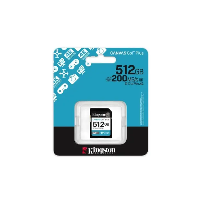 kingston canvas go! plus sd, r200mb, 512gb - slika 1