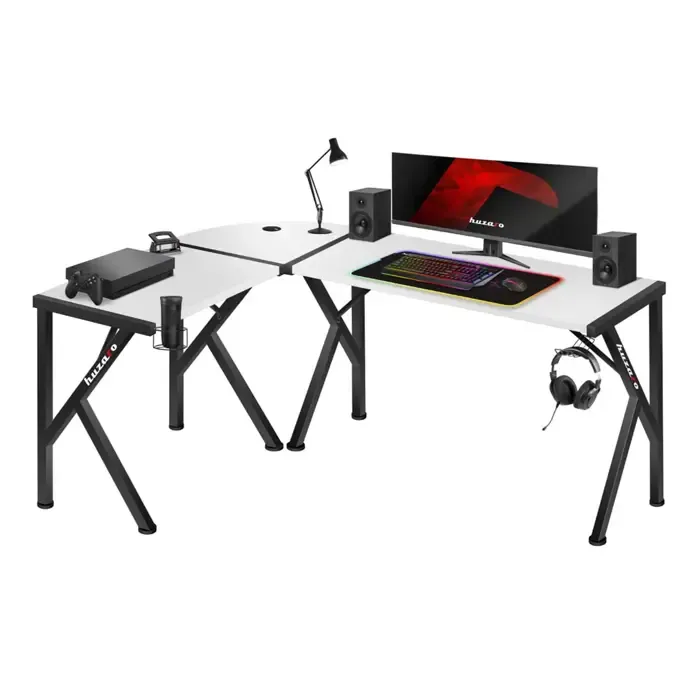 gaming desk huzaro hero 6.3 white - slika 1
