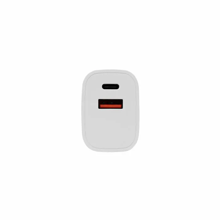 sbox usb-a/usb-c brzi zidni punjač hc-693 2 utora - 20w qc bijeli - slika 3
