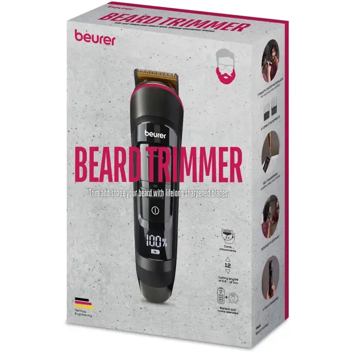 beurer beard trimmer mn4x, beard trimmer (black) - slika 2