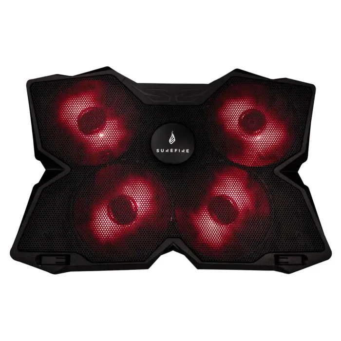 surefire bora gaming podloga za hlađenje prijenosnika do 17", usb, crveni led - slika 3