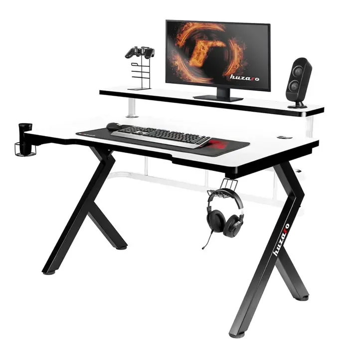 computer desk huzaro hero 5.0 white - slika 5