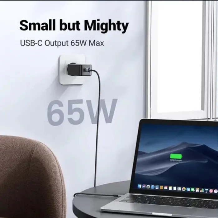 ugreen zidni punjač 65w, 1xusb-a, 2xusb-c, gan ii tech, qc4.0+, pd3.0, crni - slika 4
