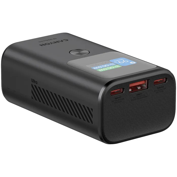 canyon power bank onpower 130 tft 10000 mah pd30w dark grey - slika 4