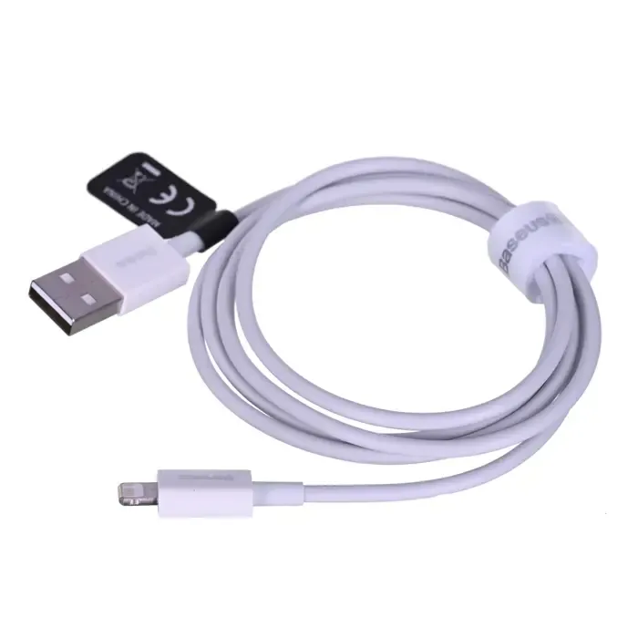 baseus calys-a02 mobile phone cable white 1 m usb a lightning - slika 2