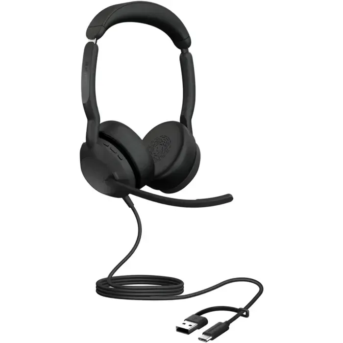 jabra evolve2 50 (black, uc, bluetooth 5.2, usb-c and usb-a, stereo) - slika 2