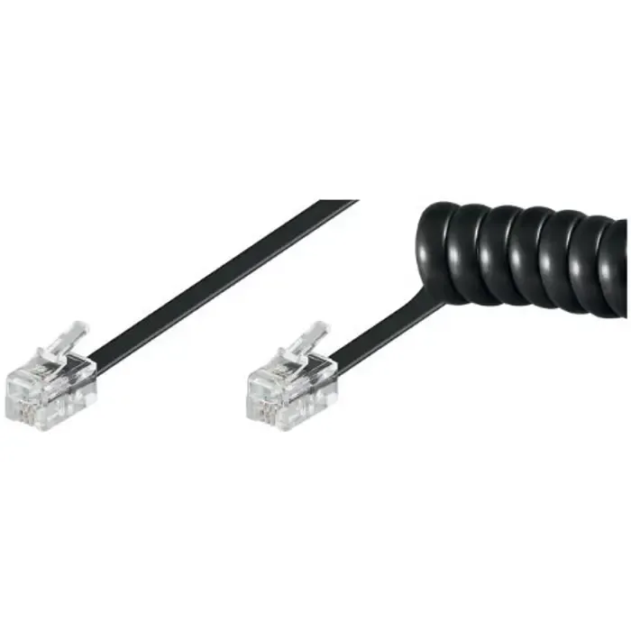 goobay cable telefoniczny (spiralny) rj10 4m - slika 1